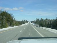 View out of the windscreen - nothing but road