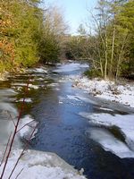 Baker River starting to freeze over